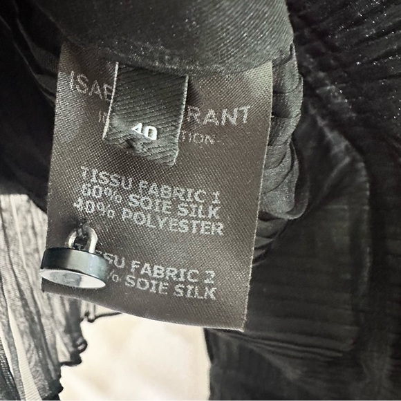 Isabel Marant organza pleated cathode ruffle blouse black size 40 US 8 - Picture 9 of 9